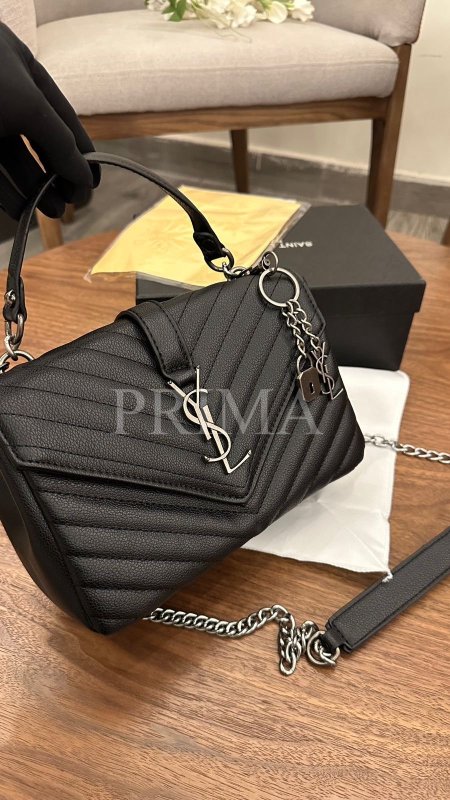 حقيبة College Medium من Saint laurent جودة عالية مختوم ومعها علبة هدايا قاعدة 25 سم